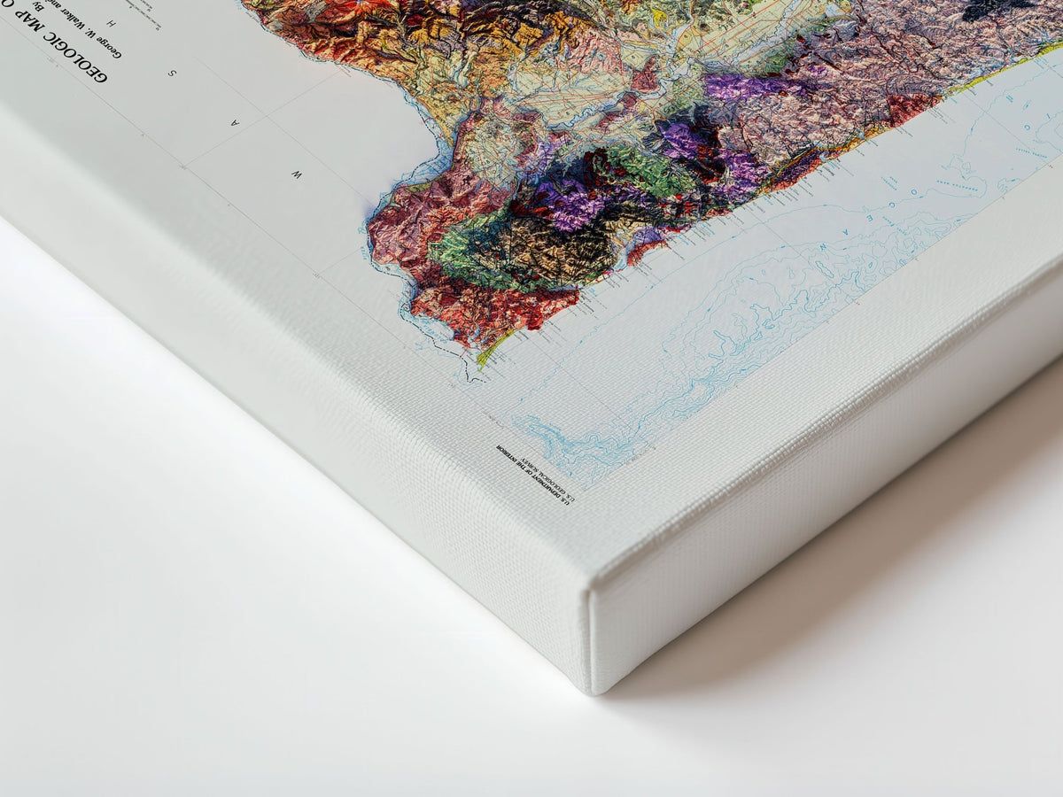 Oregon 1991 Shaded Relief Map – XL Canvas - Muir Way - XL Canvas