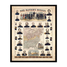 Our Nation's Heroes - Muir Way - Vintage Map