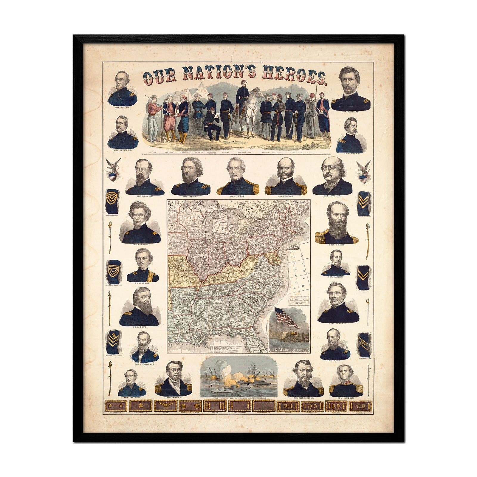 Our Nation's Heroes - Muir Way - Vintage Map