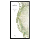 Pacific Crest Trail Shaded Relief Map - Muir Way - Natural Atlas