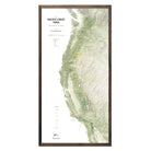 Pacific Crest Trail Shaded Relief Map - Muir Way - Natural Atlas