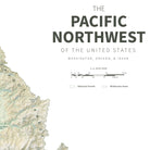 Pacific Northwest Physical Shaded Relief Map - Muir Way - Natural Atlas