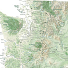 Pacific Northwest Physical Shaded Relief Map - Muir Way - Natural Atlas