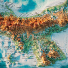 Panama 1928 Shaded Relief Map - Muir Way - Vintage Relief