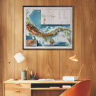 Panama 1928 Shaded Relief Map - Muir Way - Vintage Relief