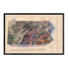 Pennsylvania 1931 Shaded Relief Map - Muir Way - Vintage Relief