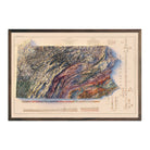 Pennsylvania 1931 Shaded Relief Map - Muir Way - Vintage Relief