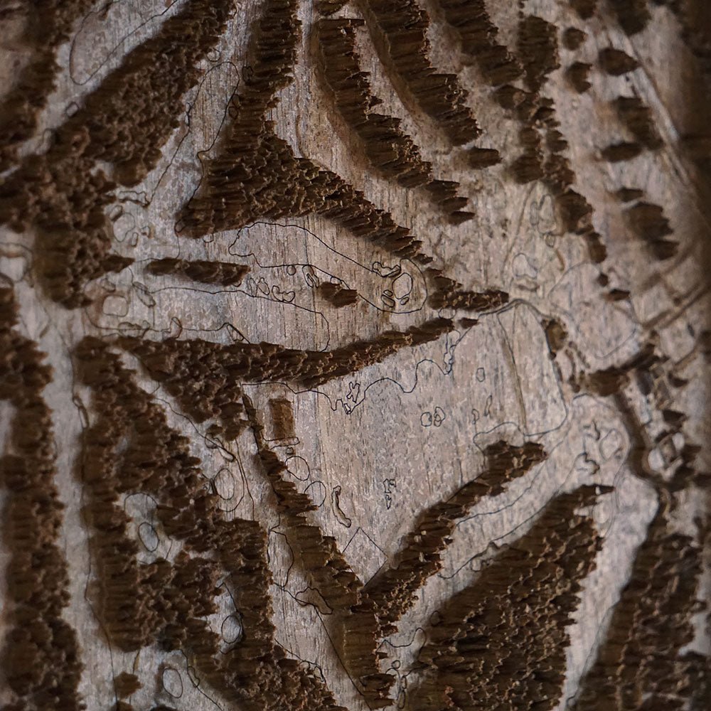 Pinehurst No. 2, North Carolina – 3D Wood - Carved Map - Muir Way - Custom