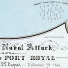 Plan of the Naval Attack and Capture of Port Royal - Muir Way - Vintage Map