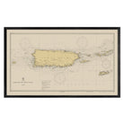 Puerto Rico and Virgin Islands Nautical Chart 1931 - Muir Way - Vintage Map