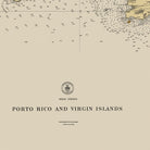 Puerto Rico and Virgin Islands Nautical Chart 1931 - Muir Way - Vintage Map