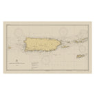 Puerto Rico and Virgin Islands Nautical Chart 1931 - Muir Way - Vintage Map