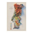 Portugal 1899 Shaded Relief Map - Muir Way - Vintage Relief