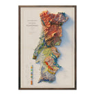 Portugal 1899 Shaded Relief Map - Muir Way - Vintage Relief