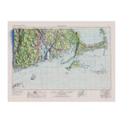 Providence, RI 1947 Shaded Relief Map - Muir Way - Vintage Relief
