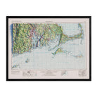 Providence, RI 1947 Shaded Relief Map - Muir Way - Vintage Relief