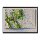 Colorado Springs, CO 1954 Shaded Relief Map - Muir Way - Vintage Relief