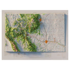 Colorado Springs, CO 1954 Shaded Relief Map - Muir Way - Vintage Relief