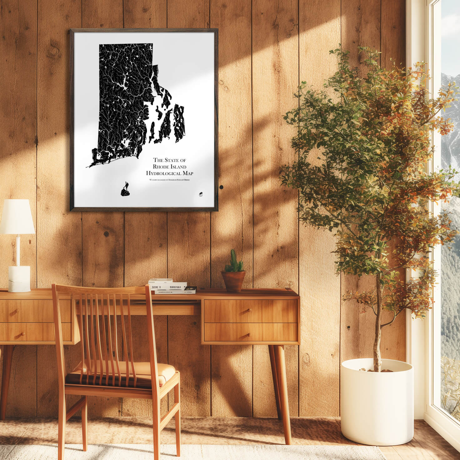 Rhode Island Hydrological Map - Muir Way - Hydrology