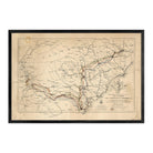 Route of Marches of the Army of General W.T. Sherman - Muir Way - Vintage Map