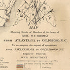 Route of Marches of the Army of General W.T. Sherman - Muir Way - Vintage Map