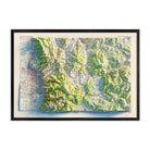 Salt Lake City, Utah 1980 Shaded Relief Map - Muir Way - Vintage Relief