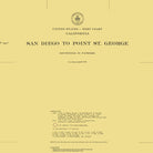 San Diego to Point St. George Nautical Chart 1948 - Muir Way - Vintage Map