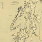 Washington Coast and Interior Harbors - Gray's Harbor to Olympia Nautical Chart 1888 - Muir Way - Vintage Map