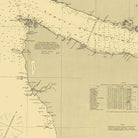 Washington Coast and Interior Harbors - Gray's Harbor to Olympia Nautical Chart 1888 - Muir Way - Vintage Map