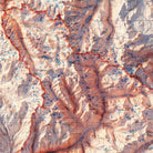 Sequoia and Kings Canyon 1948 Shaded Relief Map - Muir Way - Vintage Relief