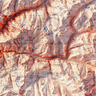 Sequoia and Kings Canyon 1948 Shaded Relief Map - Muir Way - Vintage Relief