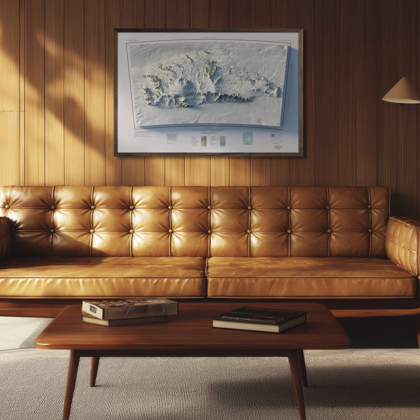 Shackleton Range, Antarctica 1983 Shaded Relief Map - Muir Way - Vintage Relief