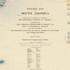 South America 1950 Shaded Relief Map - Muir Way - Vintage Relief