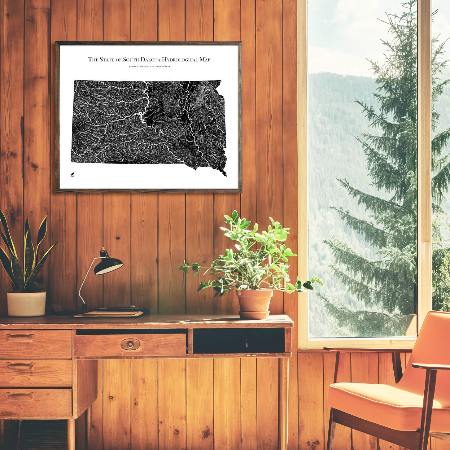 South Dakota Hydrological Map - Muir Way - Hydrology