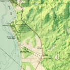 South Tahoe, CA 1955 Shaded Relief Map - Muir Way - Vintage Relief