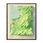South Tahoe, CA 1955 Shaded Relief Map - Muir Way - Vintage Relief