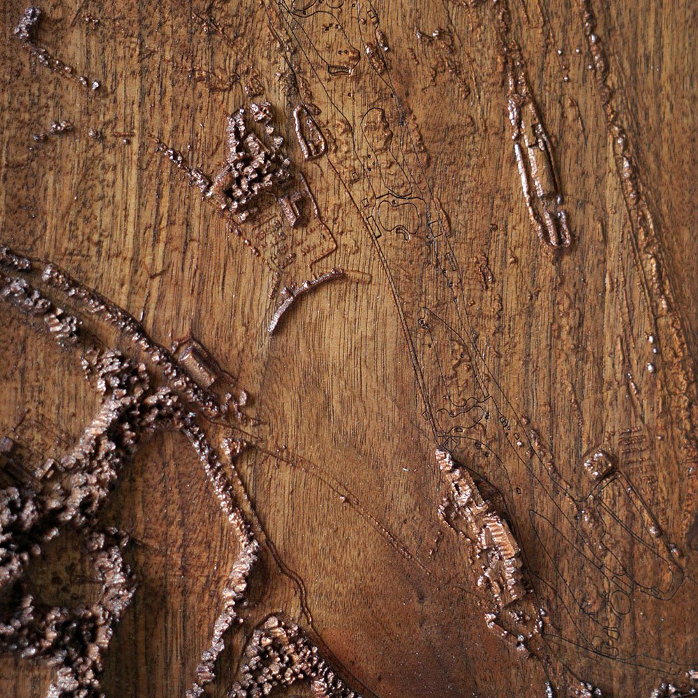 St Andrews, Scotland – 3D Wood - Carved Map - Muir Way - Custom