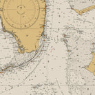 Straits of Florida Nautical Chart 1933 - Muir Way - Vintage Map