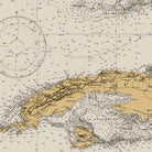 Straits of Florida Nautical Chart 1933 - Muir Way - Vintage Map