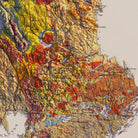 Sweden 1910 Shaded Relief Map - Muir Way - Vintage Relief