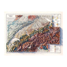 Switzerland 1911 Shaded Relief Map - Muir Way - Vintage Relief