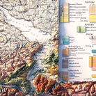 Switzerland 1911 Shaded Relief Map - Muir Way - Vintage Relief