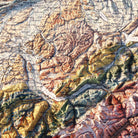 Switzerland 1911 Shaded Relief Map - Muir Way - Vintage Relief