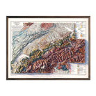 Switzerland 1911 Shaded Relief Map - Muir Way - Vintage Relief