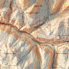 Telluride, Colorado 1904 Shaded Relief Map - Muir Way - Vintage Relief