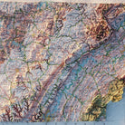 Tennessee 1977 Shaded Relief Map - Muir Way - Vintage Relief