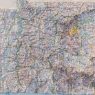 Tennessee 1977 Shaded Relief Map - Muir Way - Vintage Relief