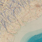 Texas 1982 Shaded Relief Map - Muir Way - Vintage Relief