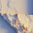 Texas 1982 Shaded Relief Map - Muir Way - Vintage Relief