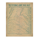 Potomac Army War Map - Muir Way - Vintage Map